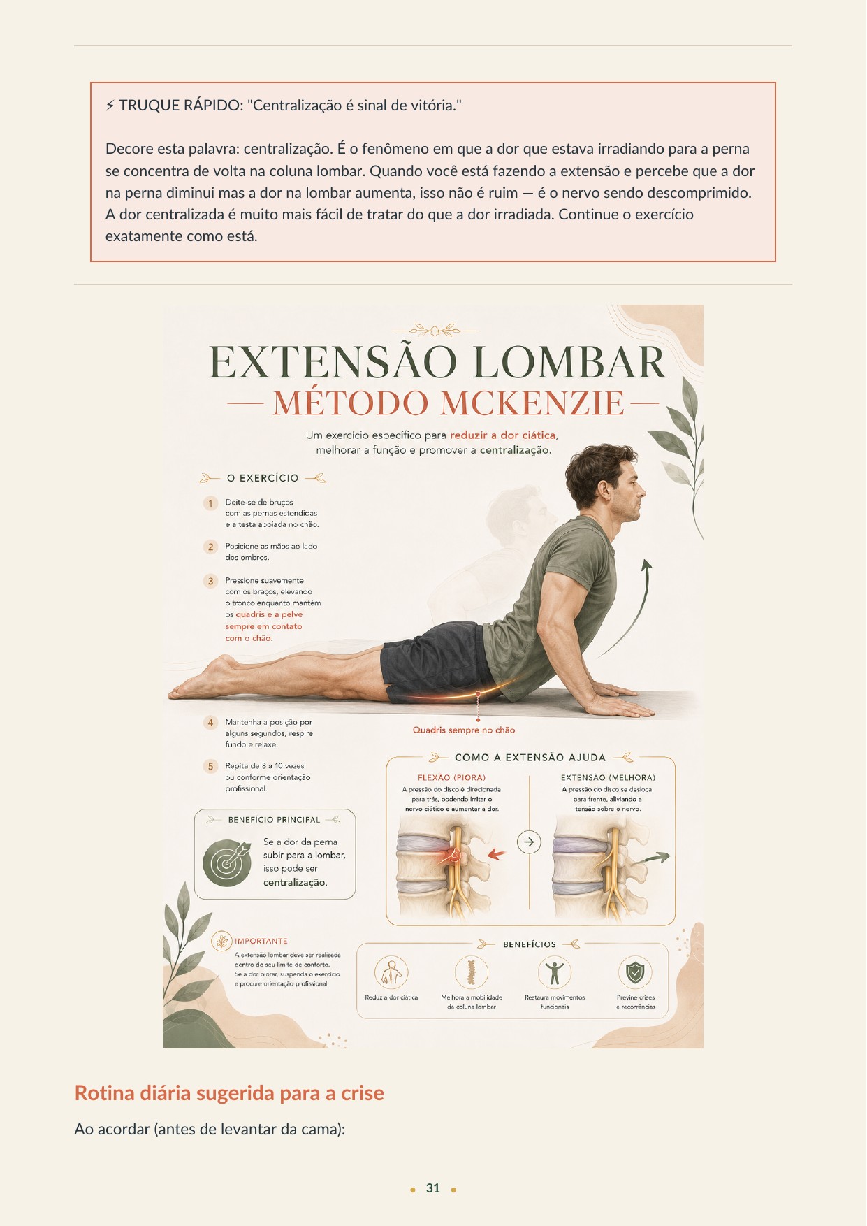 Extensão lombar McKenzie