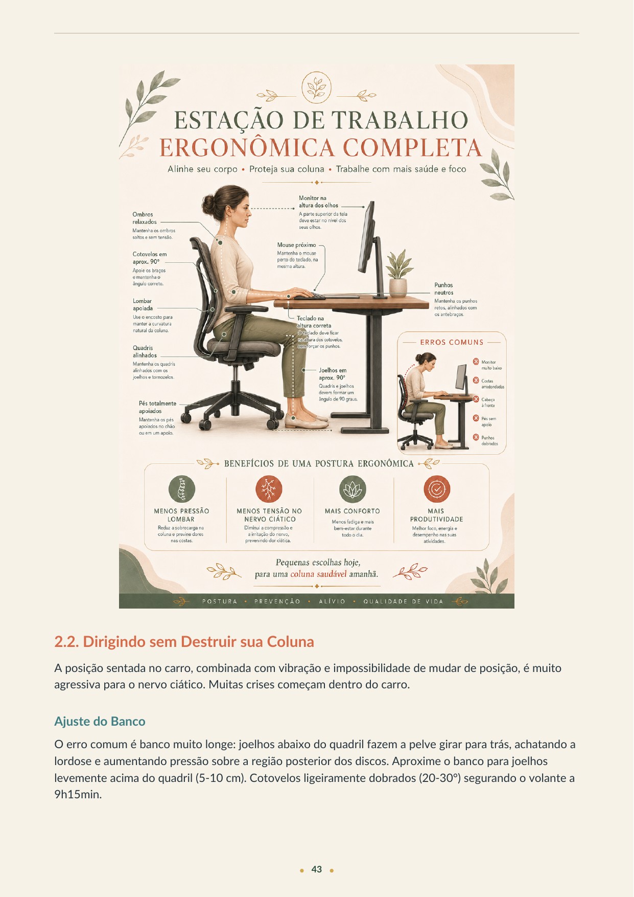 Ergonomia da estação de trabalho